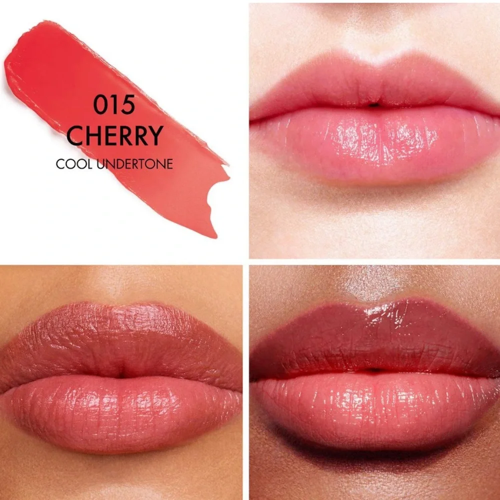 💎 DIOR Addict Lip Glow Balm in Color 015 Cherry Full-Size New
